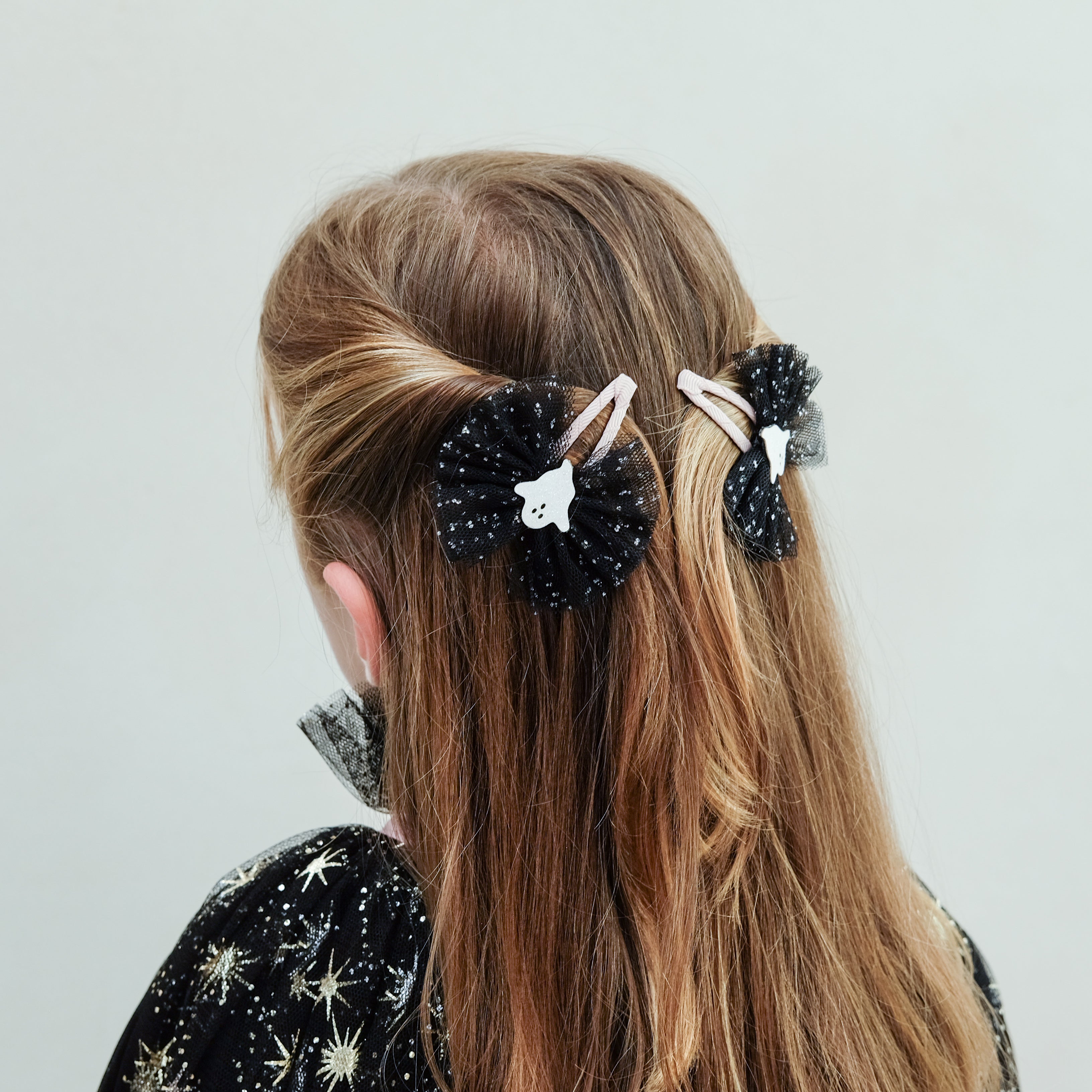 Ghoulish Ghosts Tulle Clips