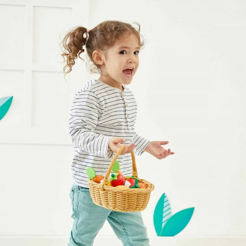 Janod 24 Piece Fruit and Vegetable Basket