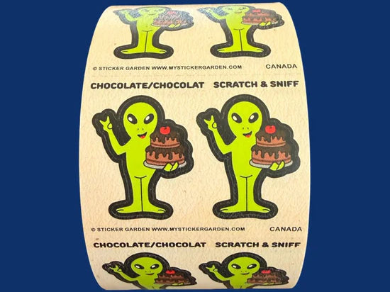Sticker Garden Scratch and Sniff Stickers - Alien Chocolate