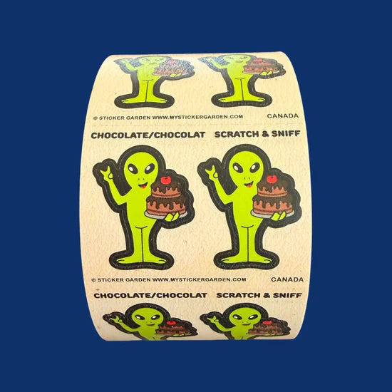 Sticker Garden Scratch and Sniff Stickers - Alien Chocolate