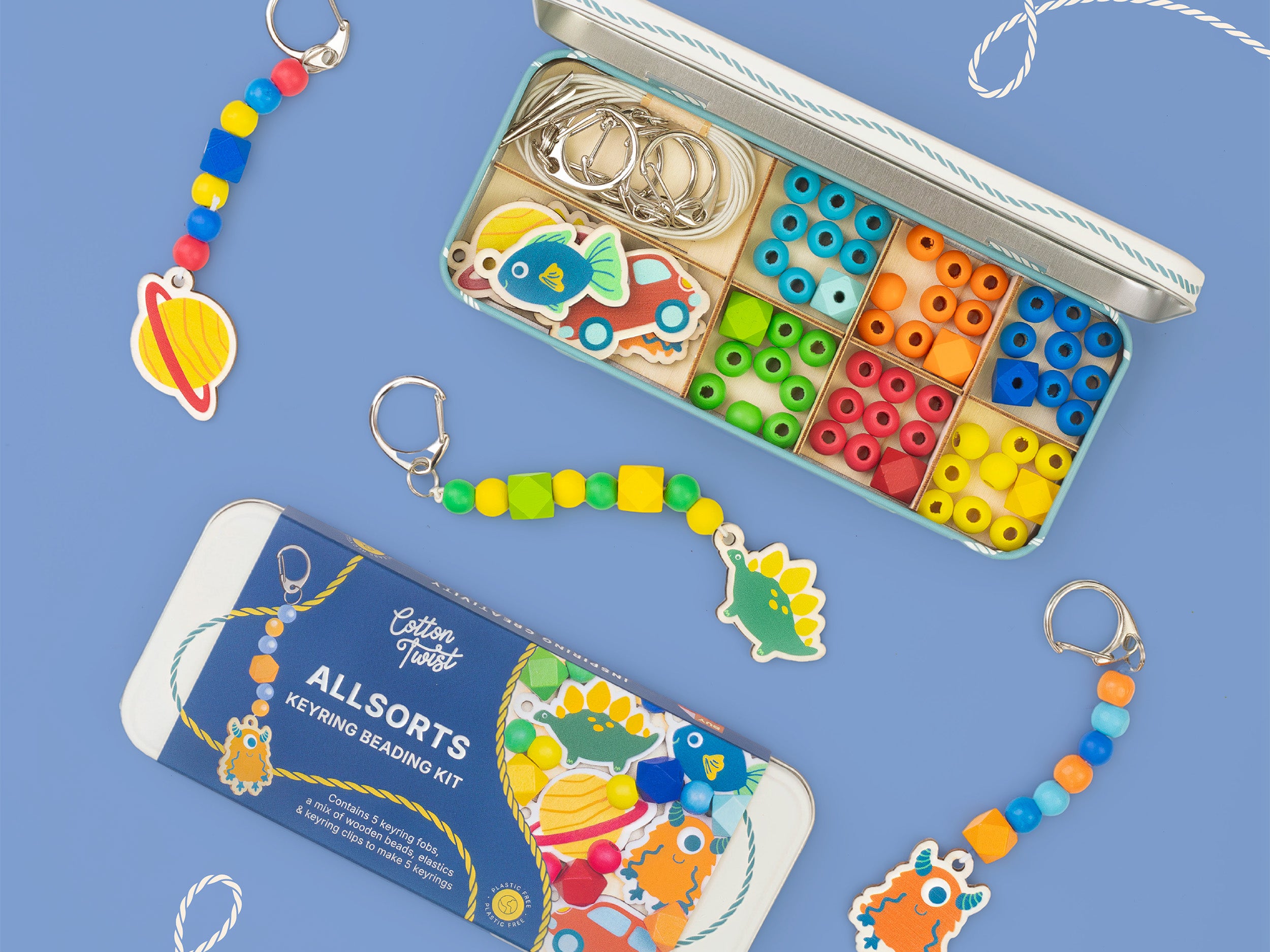 Cotton Twist Allsorts Keyring Making Kit