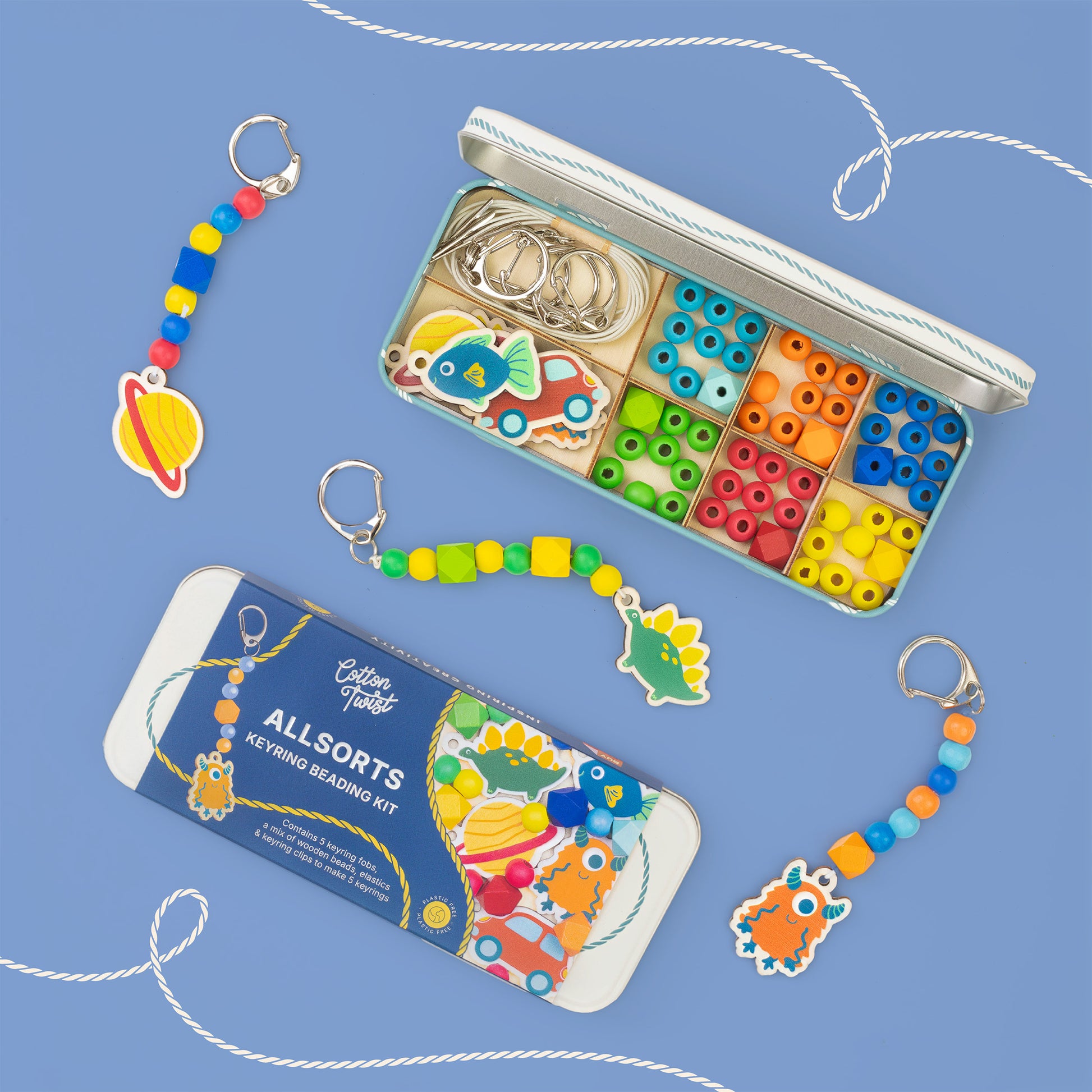 Cotton Twist Allsorts Keyring Making Kit