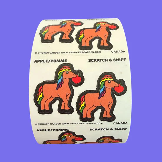 Sticker Garden Scratch and Sniff Stickers - Horse Apple
