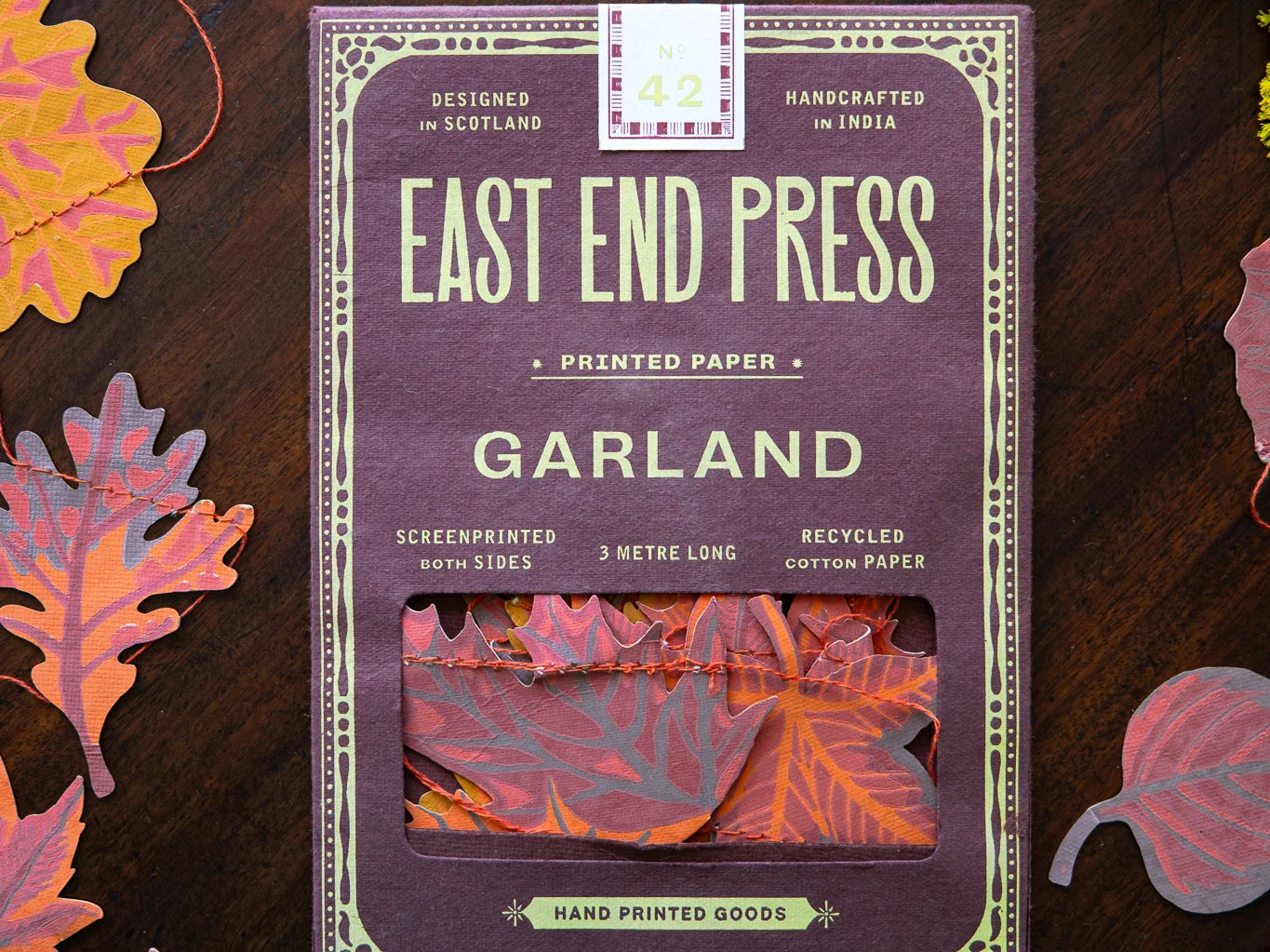 East End Press Autumn Leaves Sewn Garland