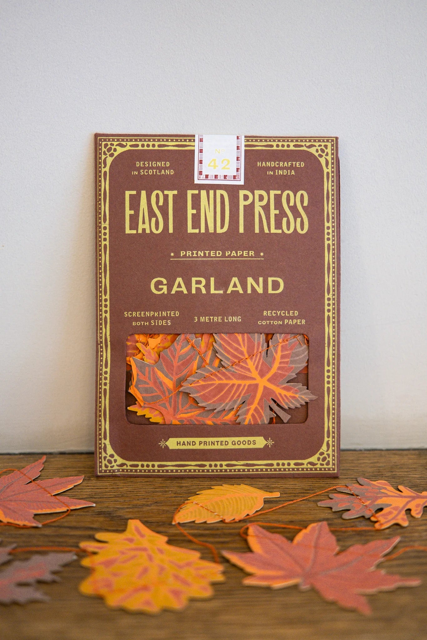 East End Press Autumn Leaves Sewn Garland