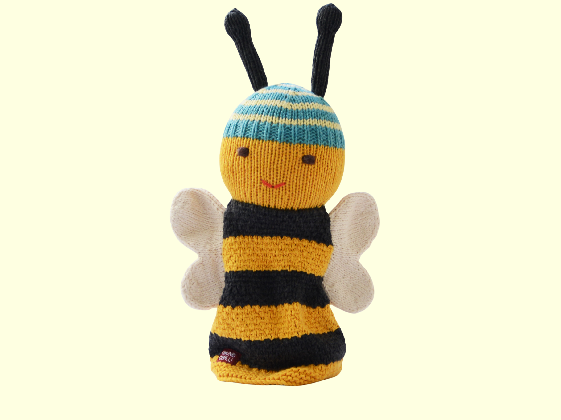 Chunki Chilli Bee Knitted Hand Puppet