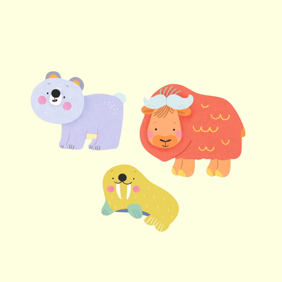 Djeco Big Stickers - Ice Field Animals
