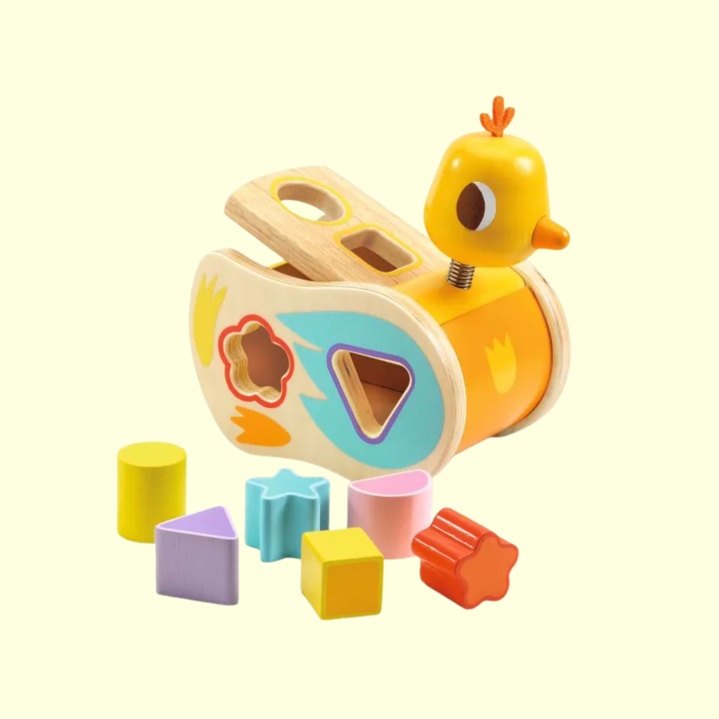 Djeco Boitatou Wooden Chick Shape Sorter