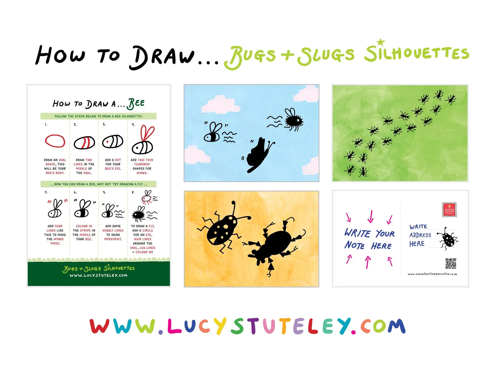 How To Draw...Bugs and Slugs Silhouettes