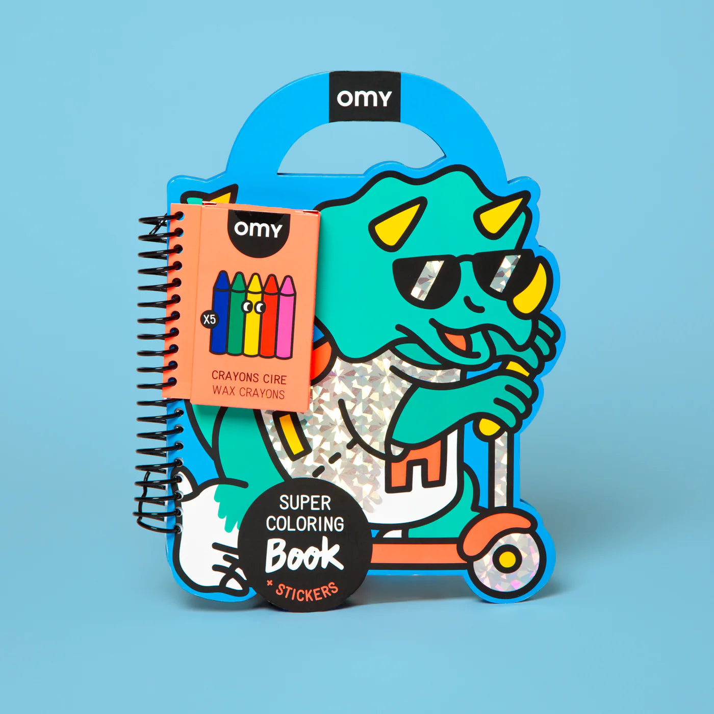 OMY Super Colouring and Stickers Book: Dino