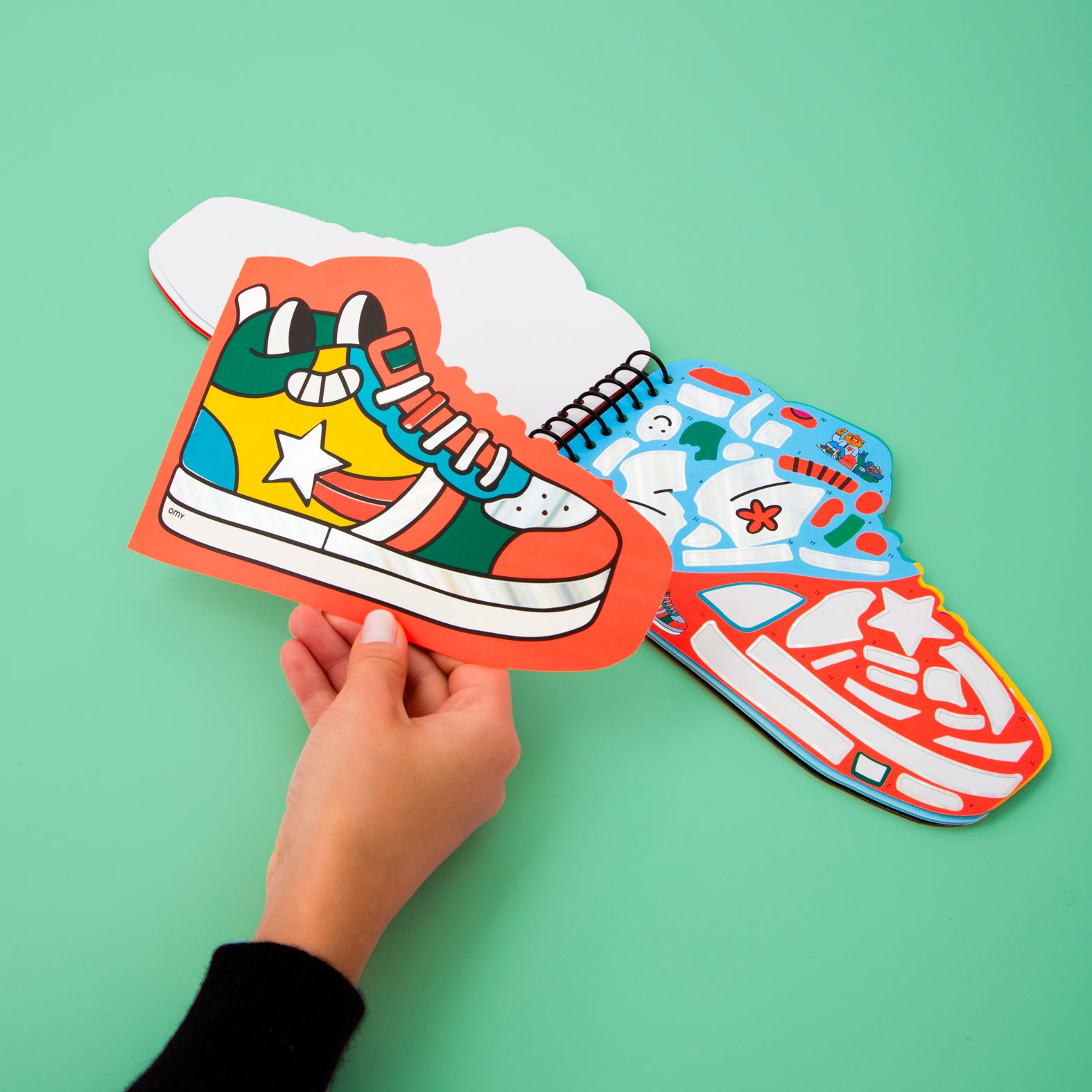 OMY Sticker By Number Notebook: Sneaker