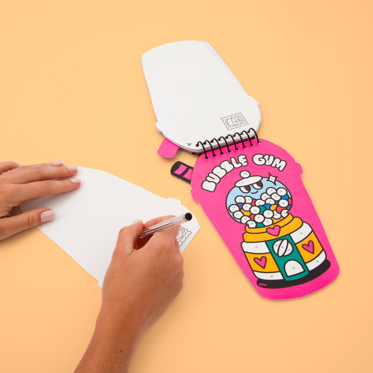 OMY Sticker By Number Notebook: Bubble Tea