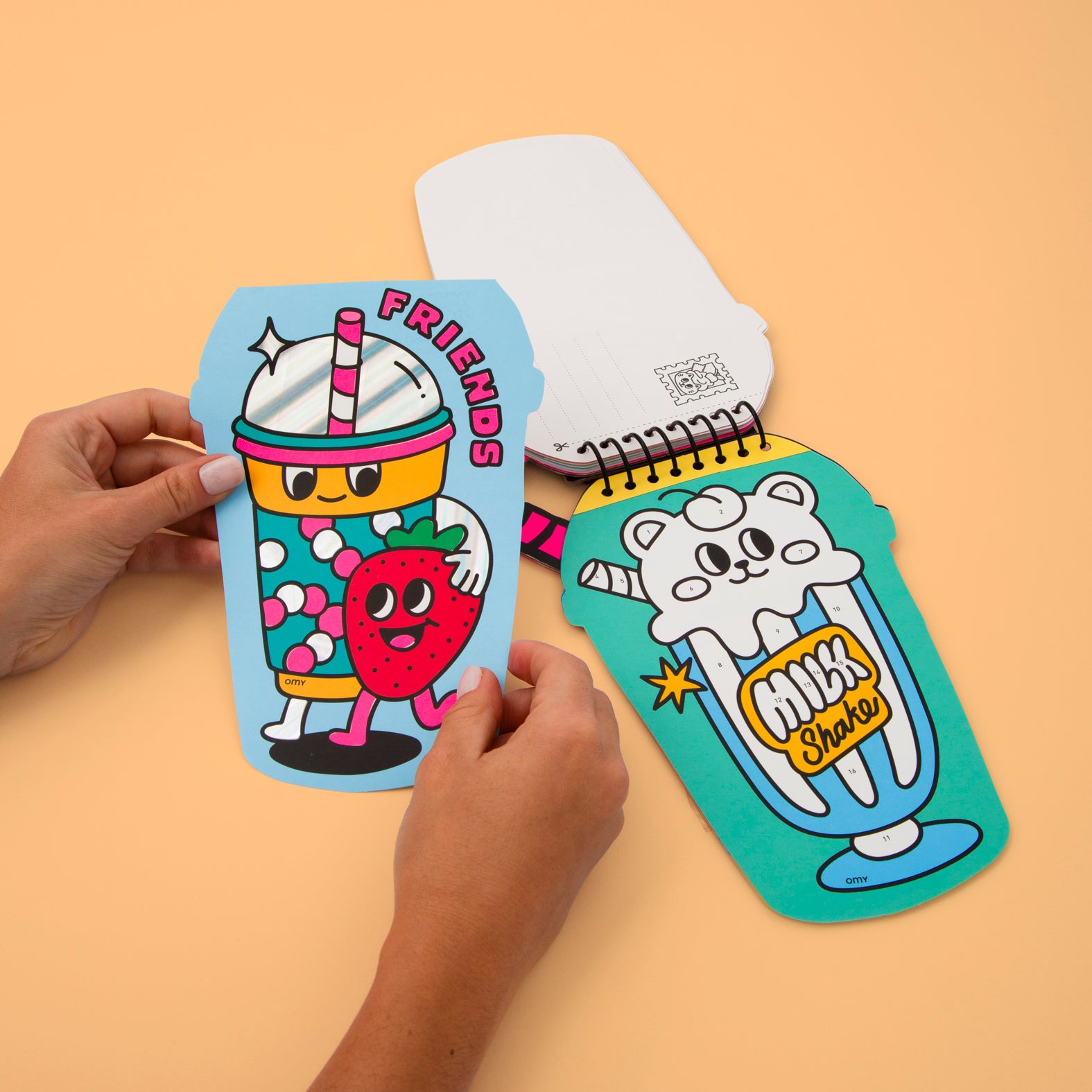 OMY Sticker By Number Notebook: Bubble Tea