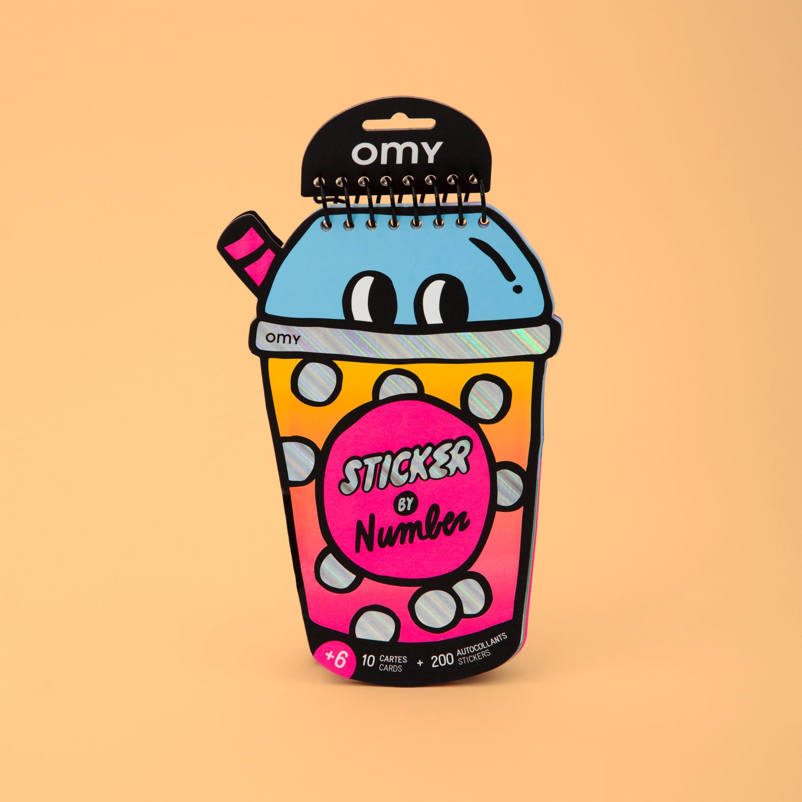 OMY Sticker By Number Notebook: Bubble Tea