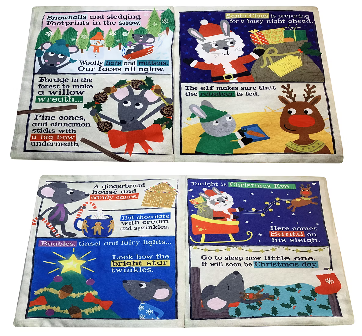 Jo & Nic's Crinkly Cloth Books - Christmas Mice
