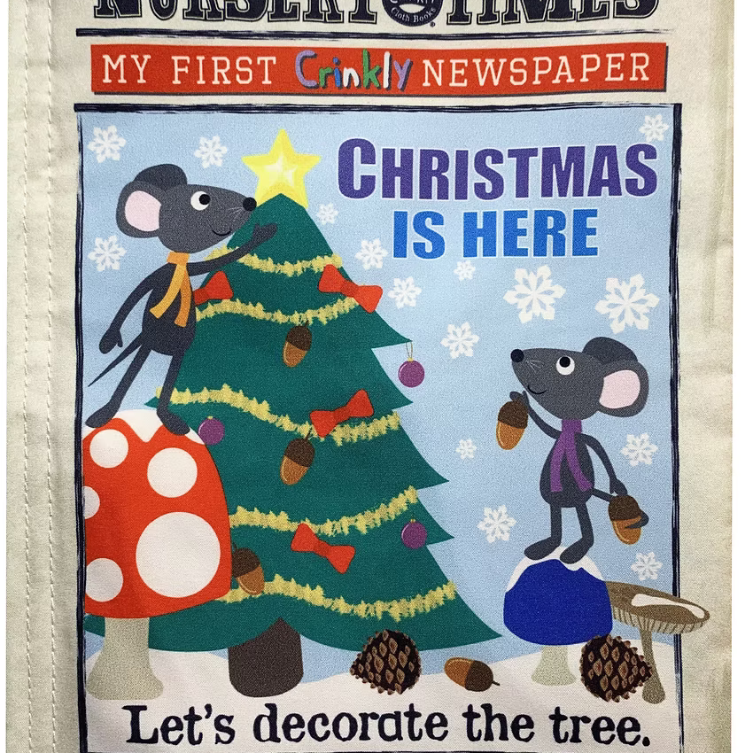 Jo & Nic's Crinkly Cloth Books - Christmas Mice