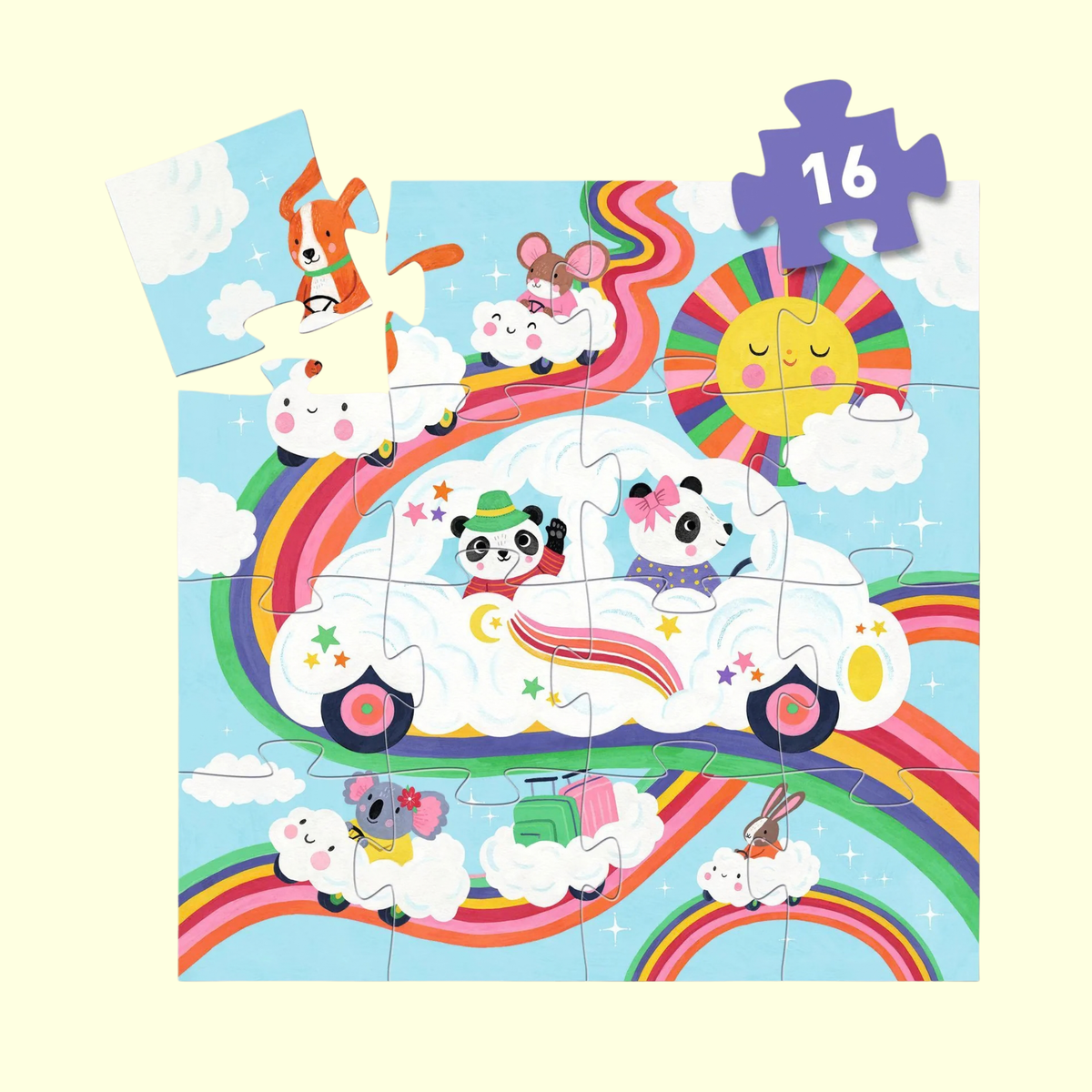 Djeco Cloud Car 16 Piece Puzzle