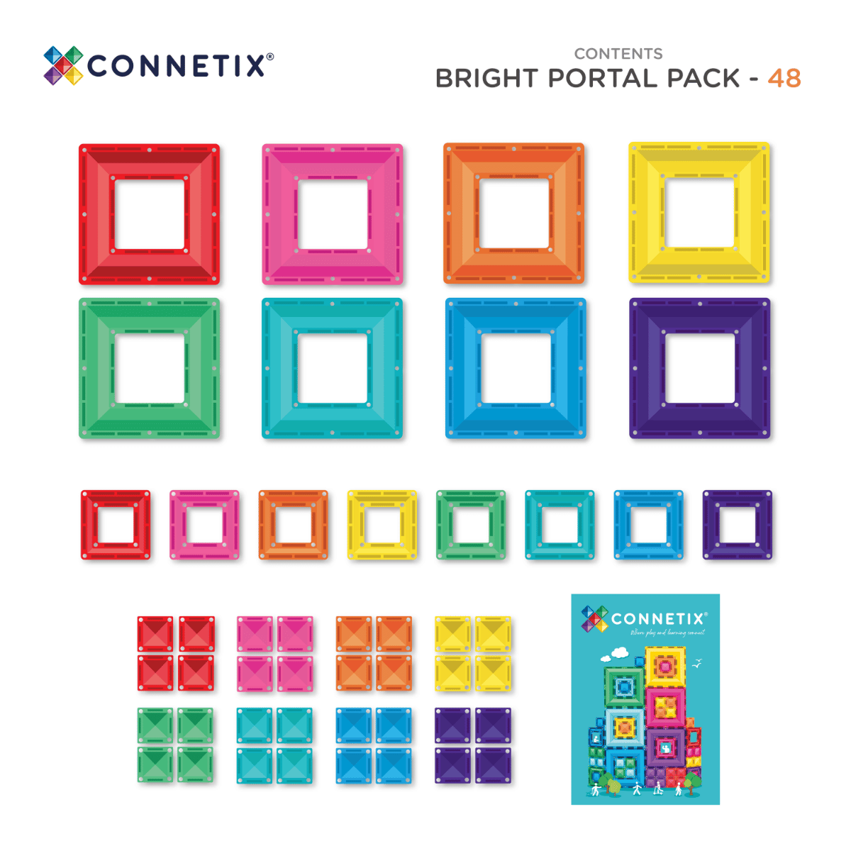 Connetix Bright Portal Pack 48 Pieces