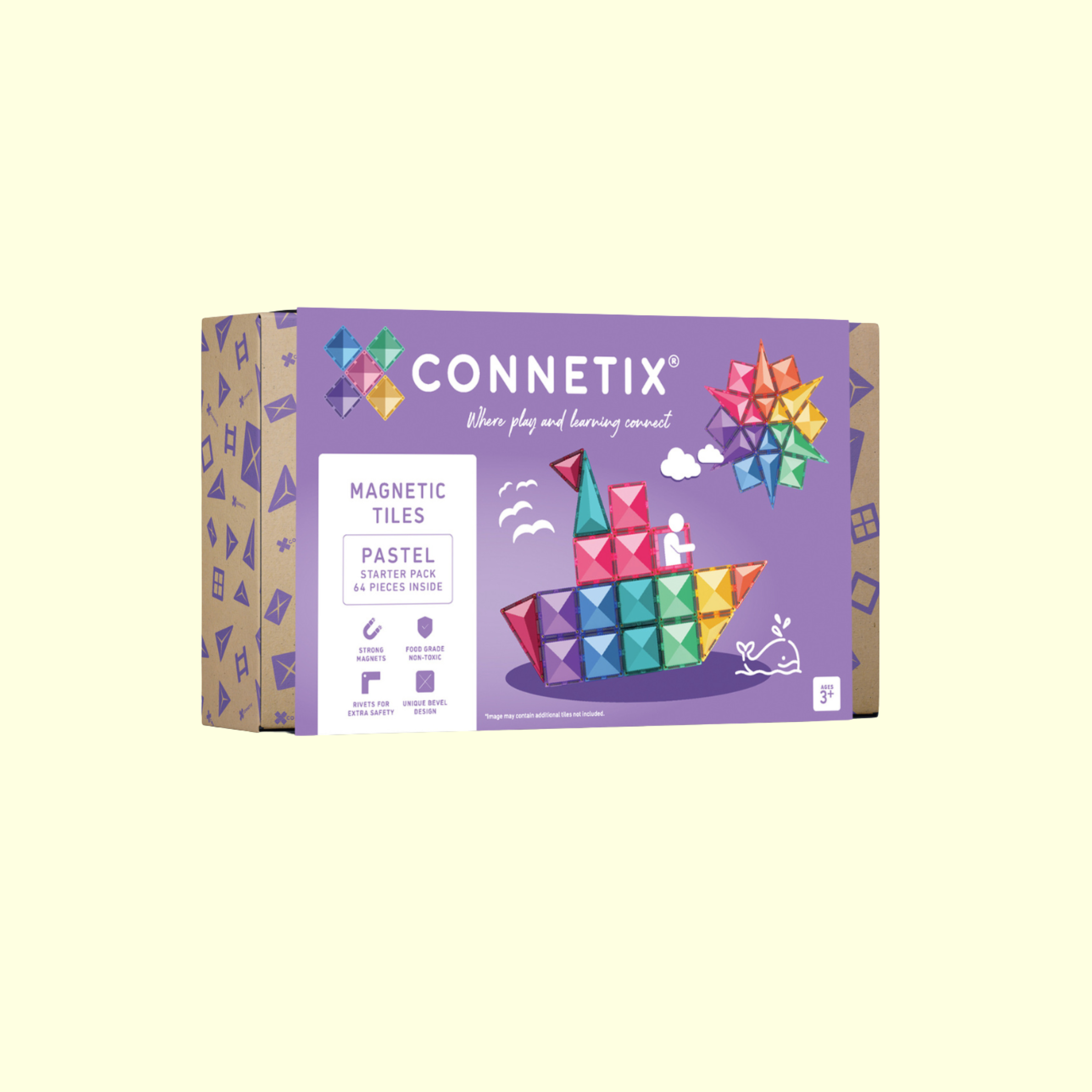 Connetix Pastel Starter Pack 64 Pieces