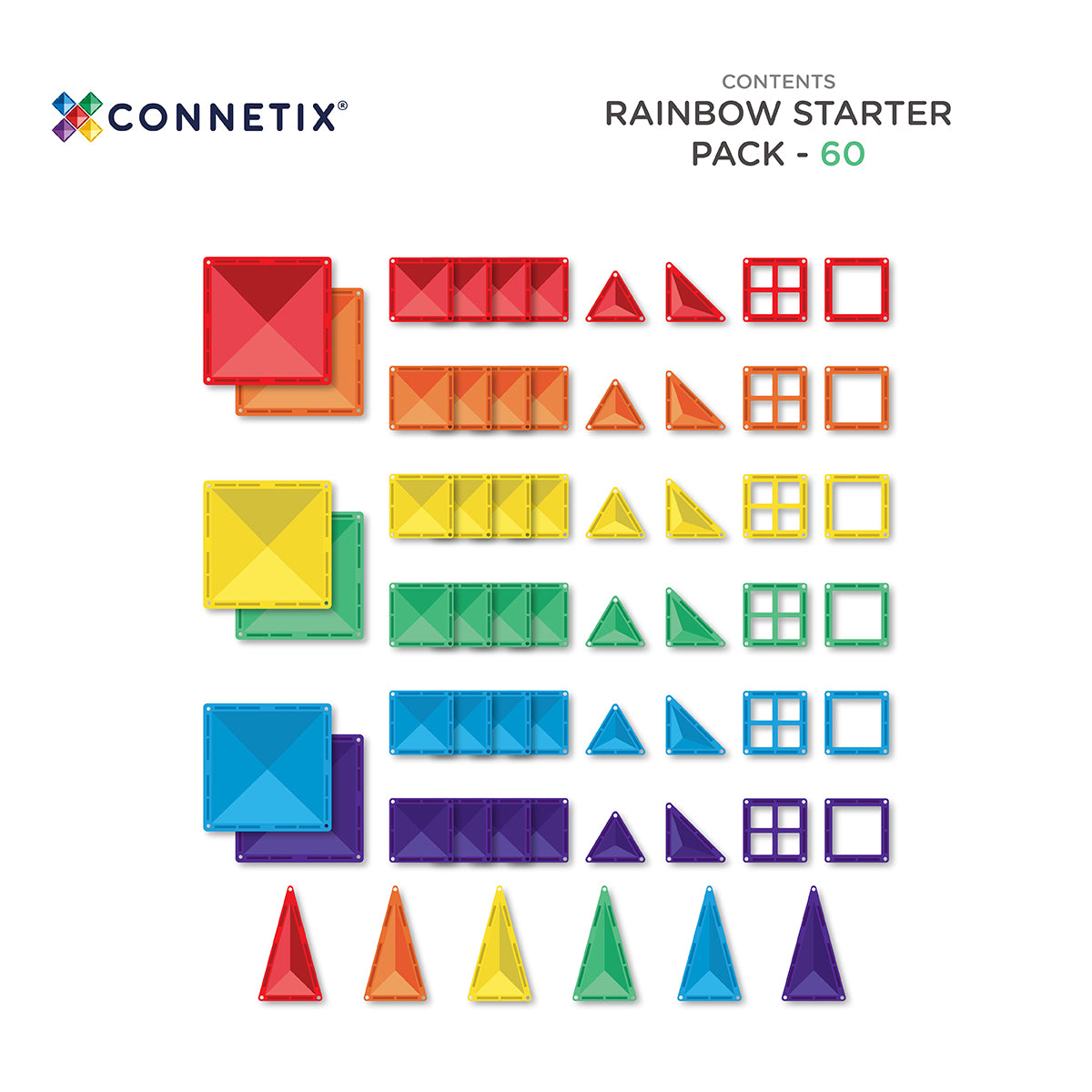 Connetix Rainbow Starter Pack 60 Pieces
