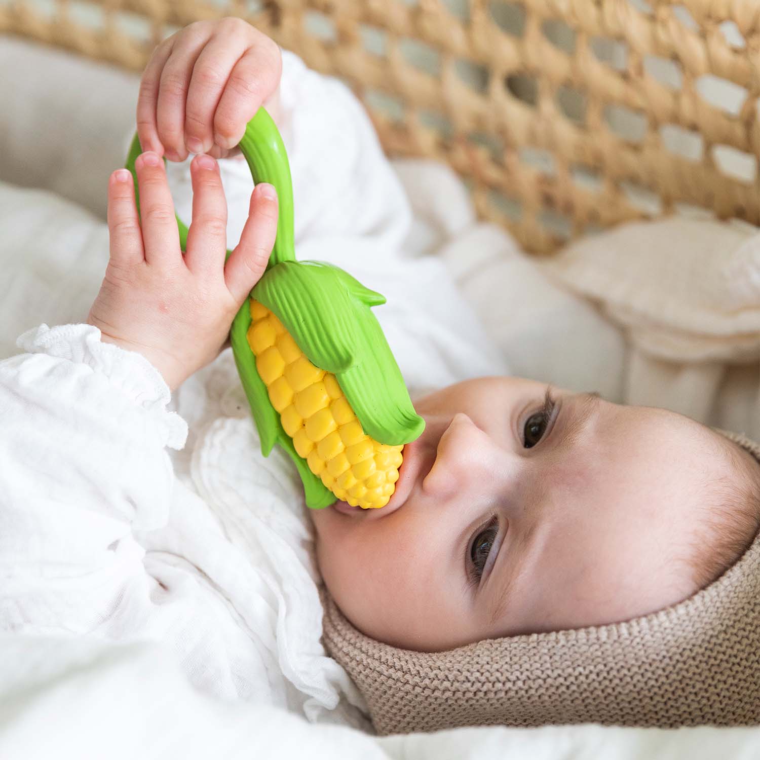 Oli & Carol Corn Rattle Teether Toy