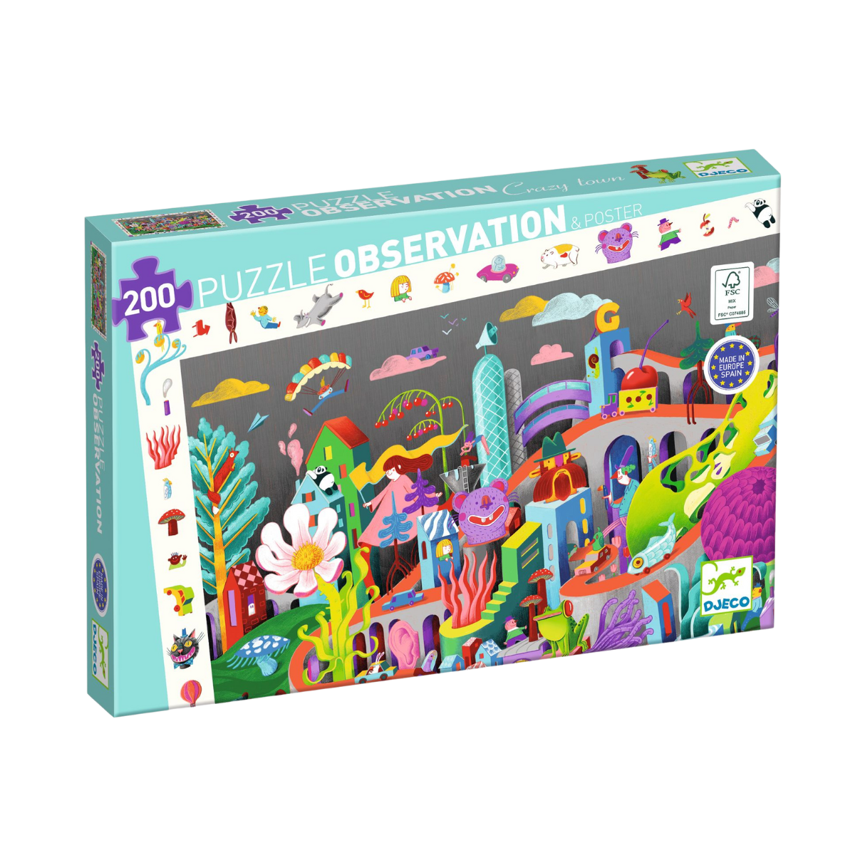 Djeco Crazy Town 200 Piece Puzzle