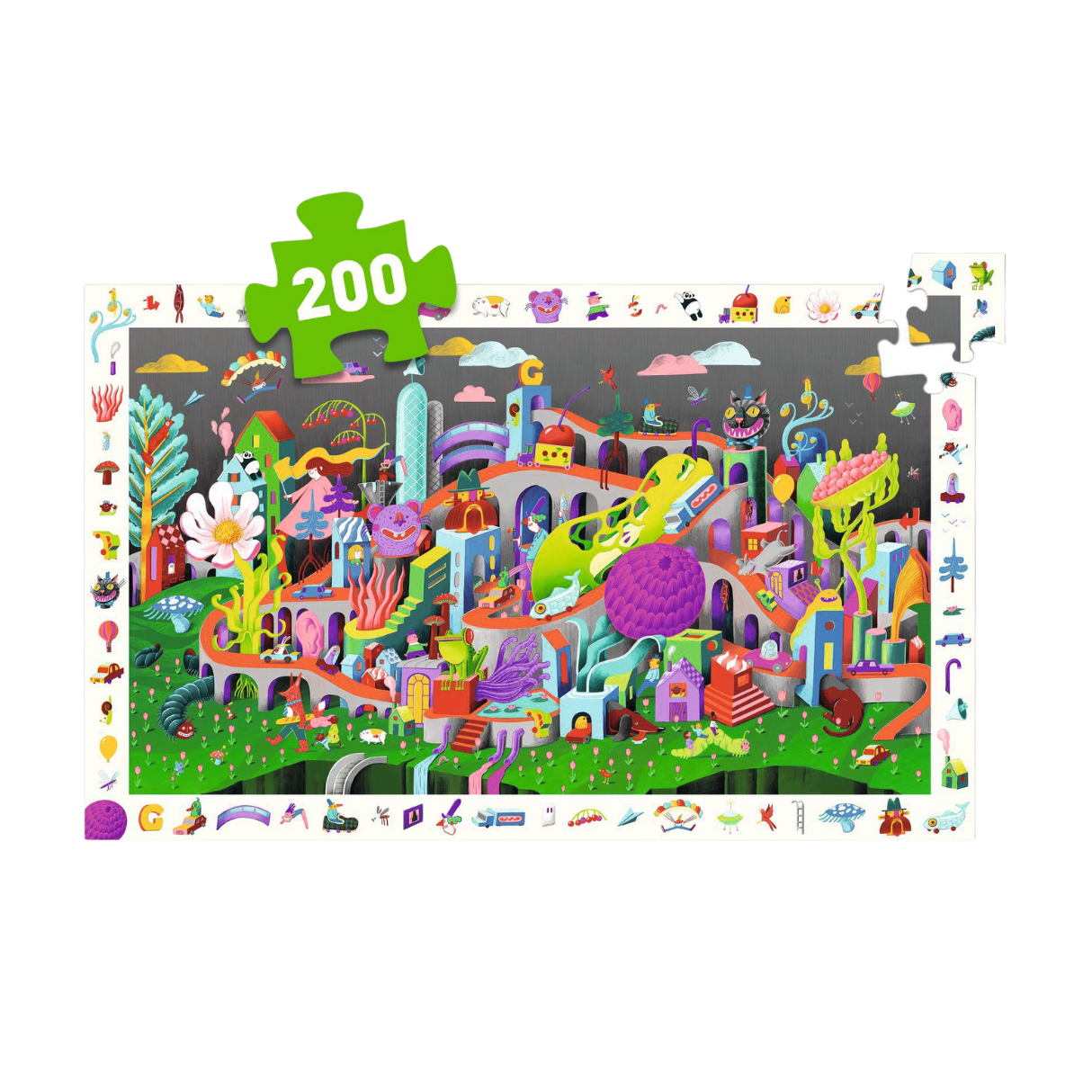 Djeco Crazy Town 200 Piece Puzzle