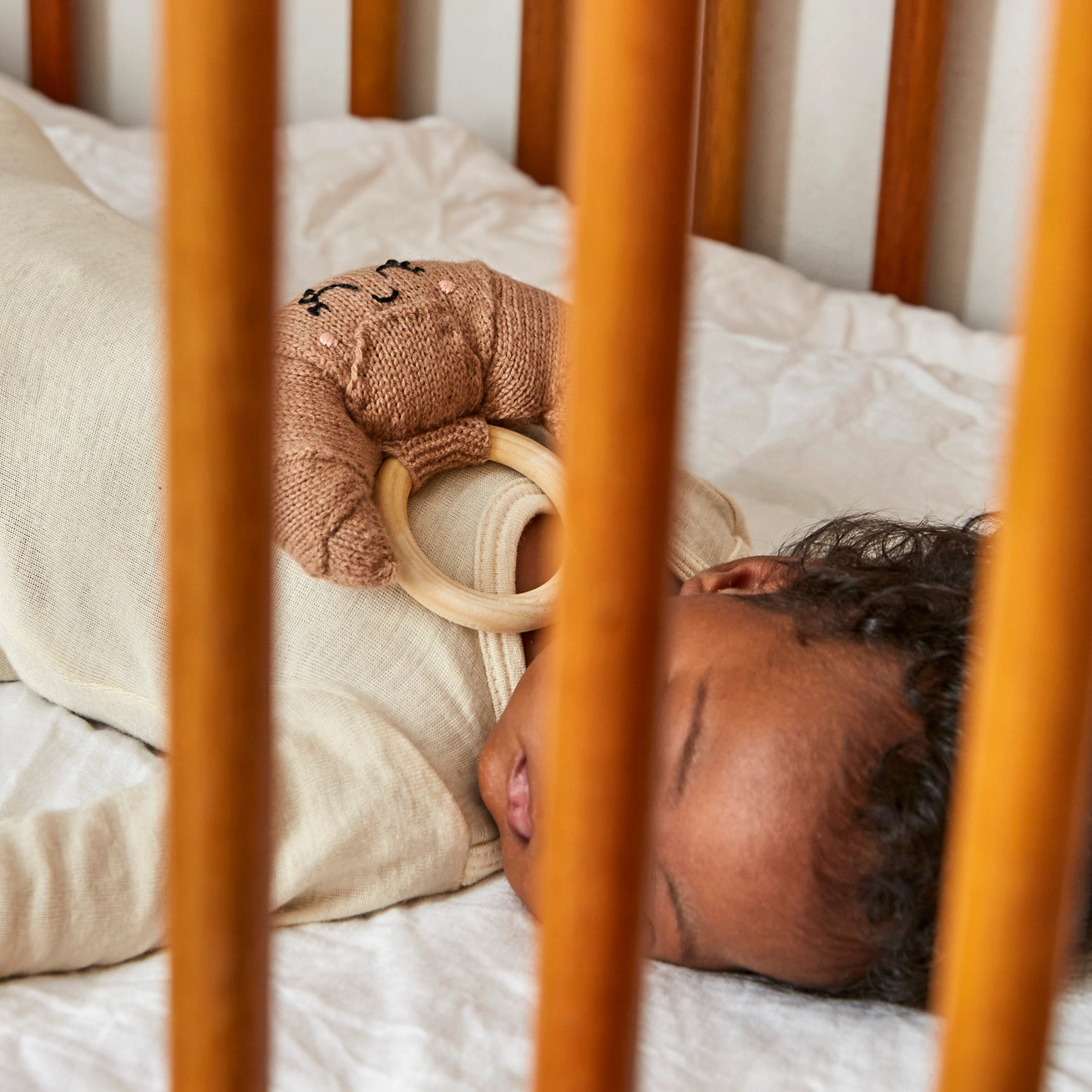 Sootie Limetree Croissant Rattle Teething Ring