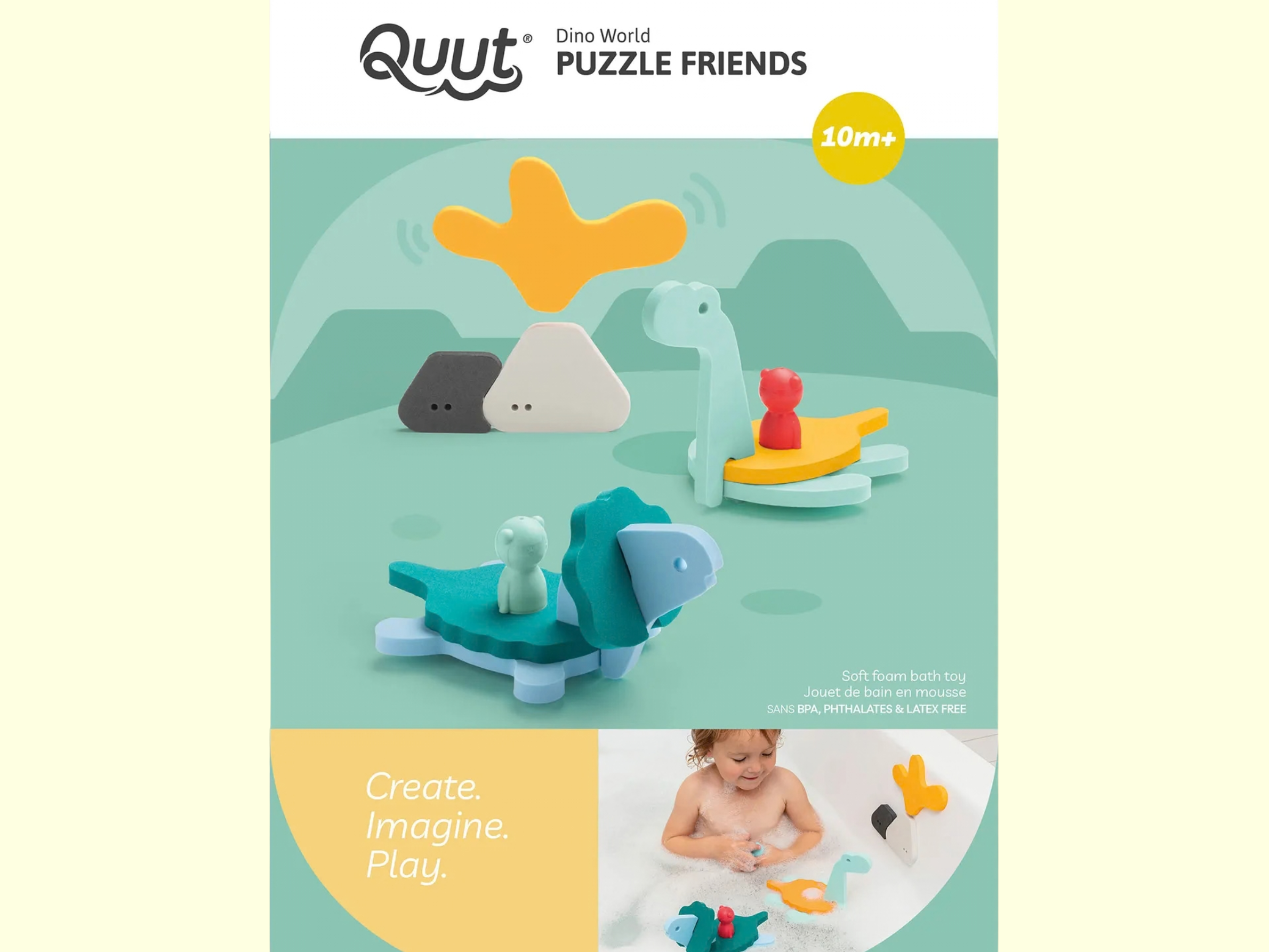 Quut Bath Toy Puzzle Friends - Dino World