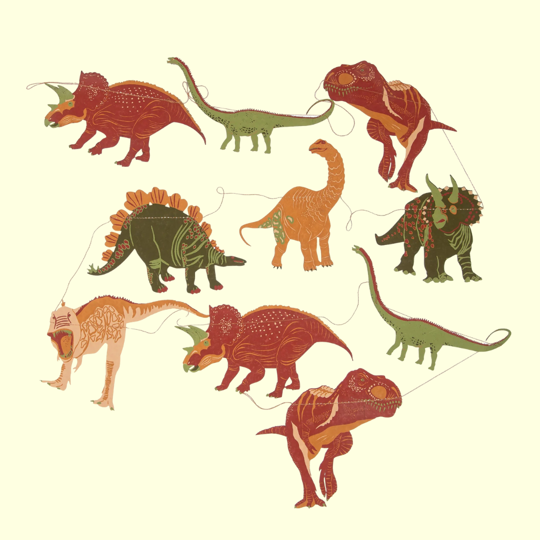 East End Press Dinosaurs Sewn Garland