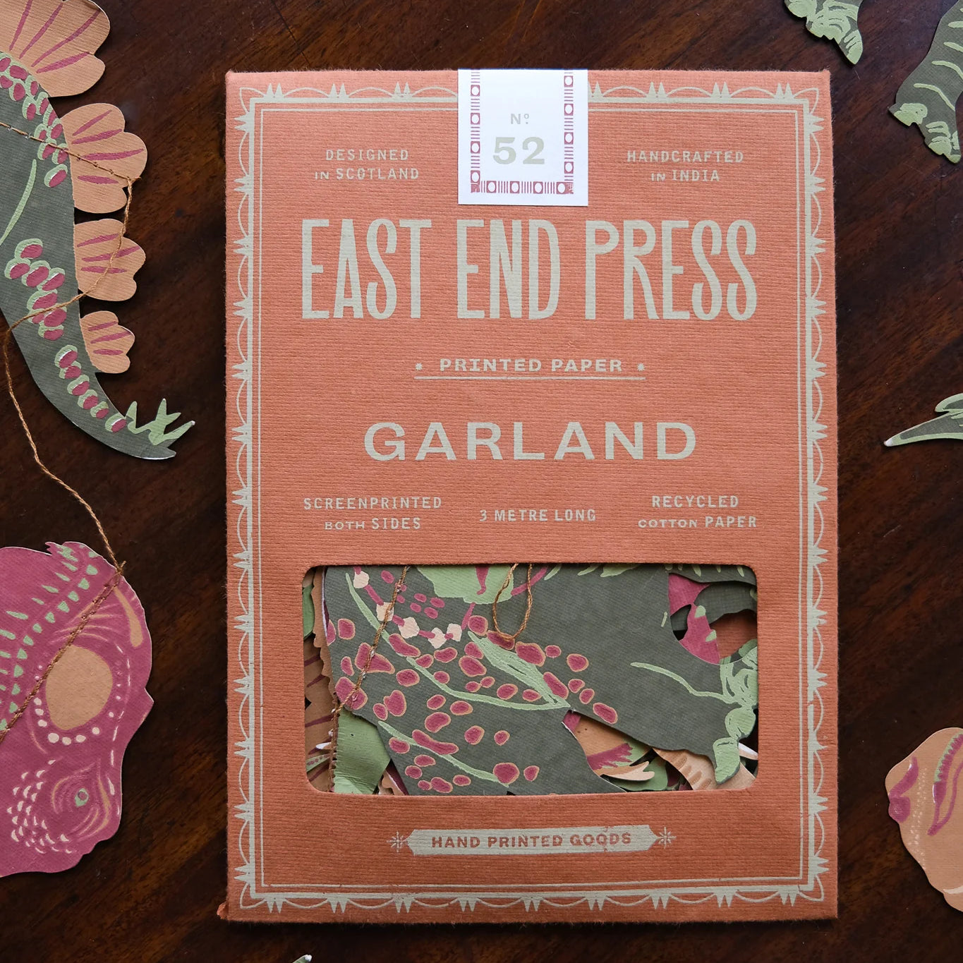 East End Press Dinosaurs Sewn Garland