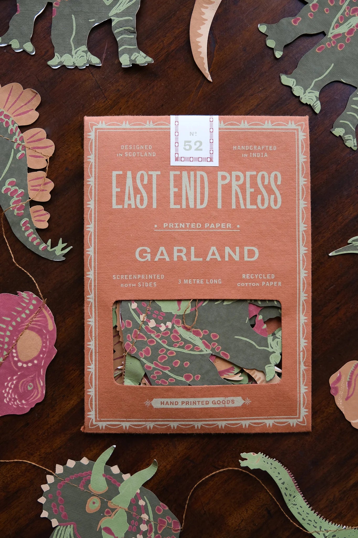 East End Press Dinosaurs Sewn Garland