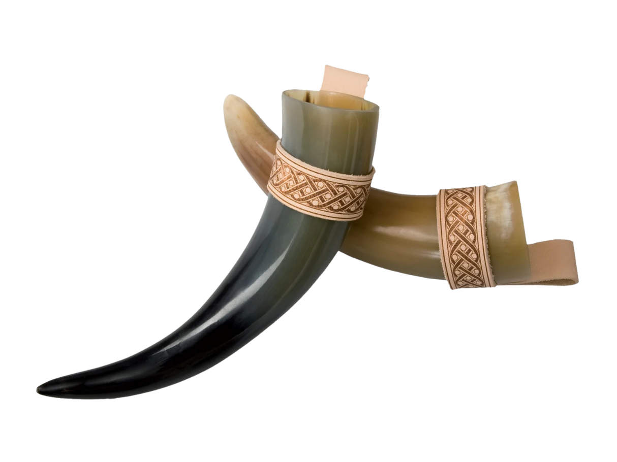 VAH Drinking Horn with Leather Holder