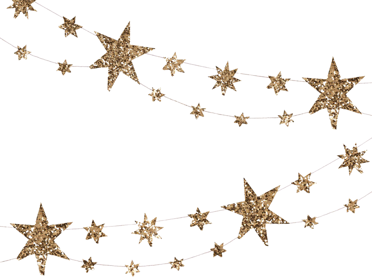 Meri Meri Eco Glitter Stars Garland