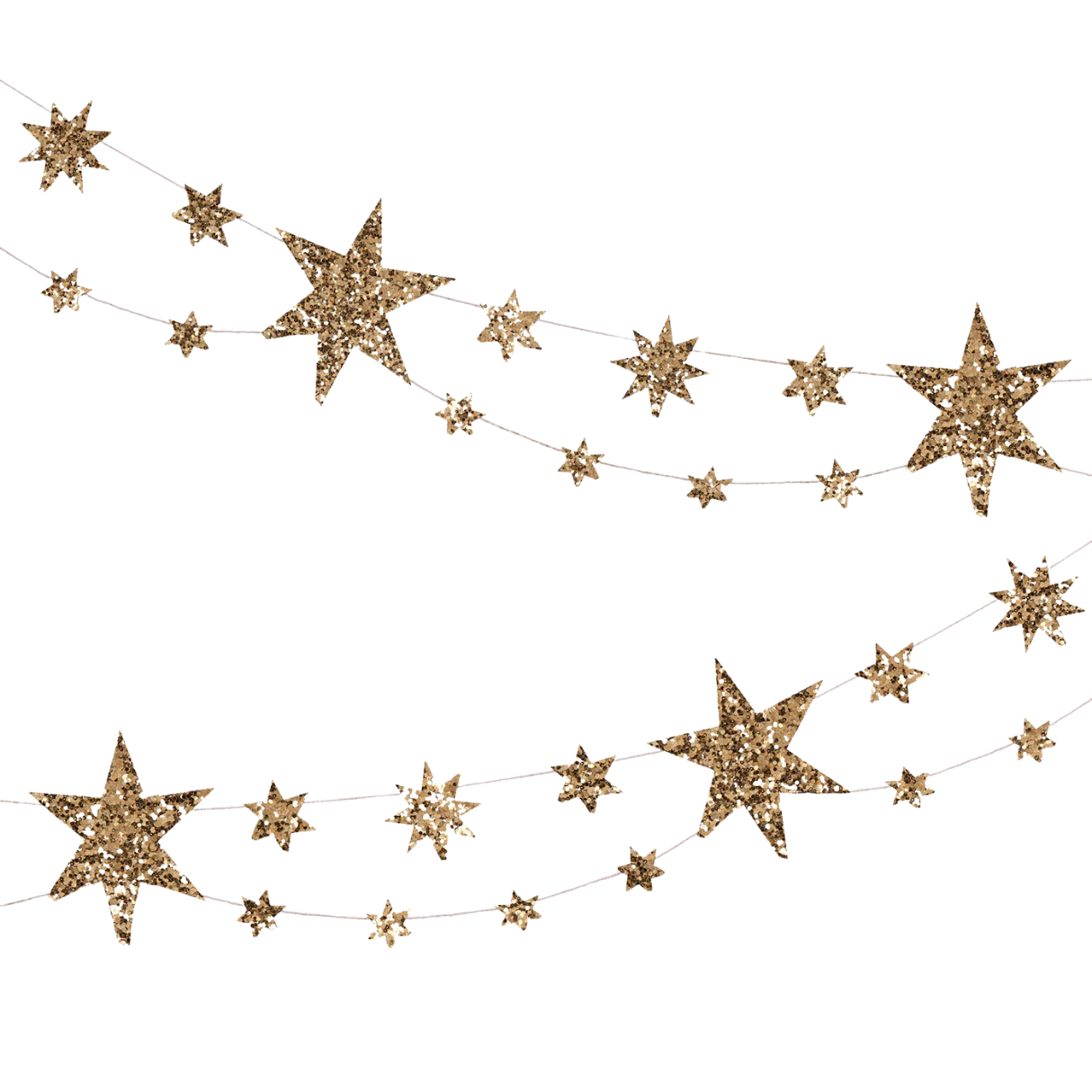 Meri Meri Eco Glitter Stars Garland