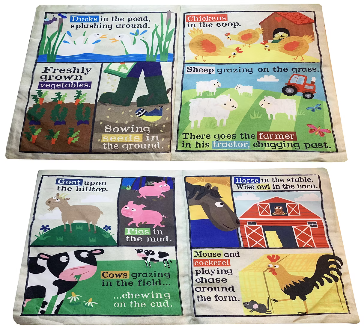 Jo & Nic's Crinkly Cloth Books - Farm Animals