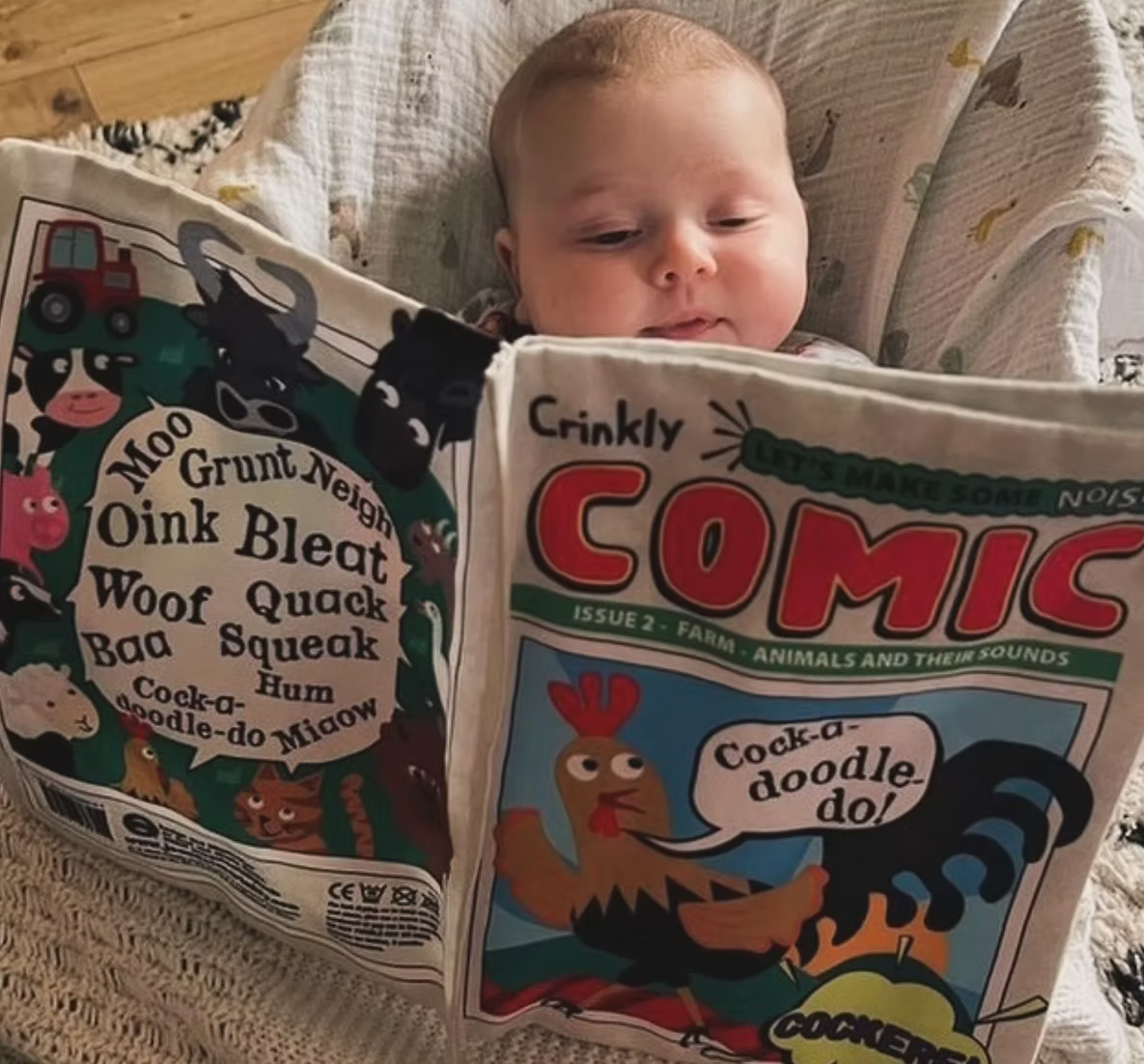 Jo & Nic's Crinkly Cloth Books - Farm Comic