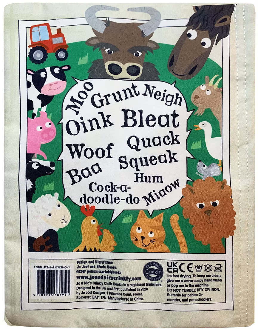 Jo & Nic's Crinkly Cloth Books - Farm Comic