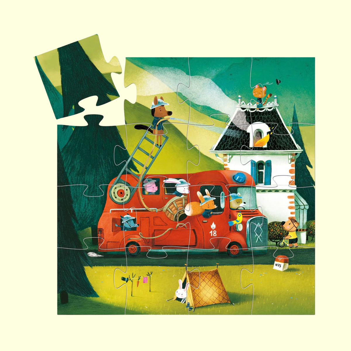 Djeco The Fire Engine 16 Piece Puzzle