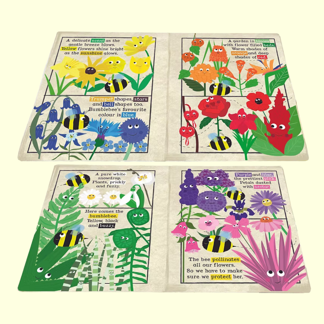 Jo & Nic's Crinkly Cloth Books - Flowers and the Bee