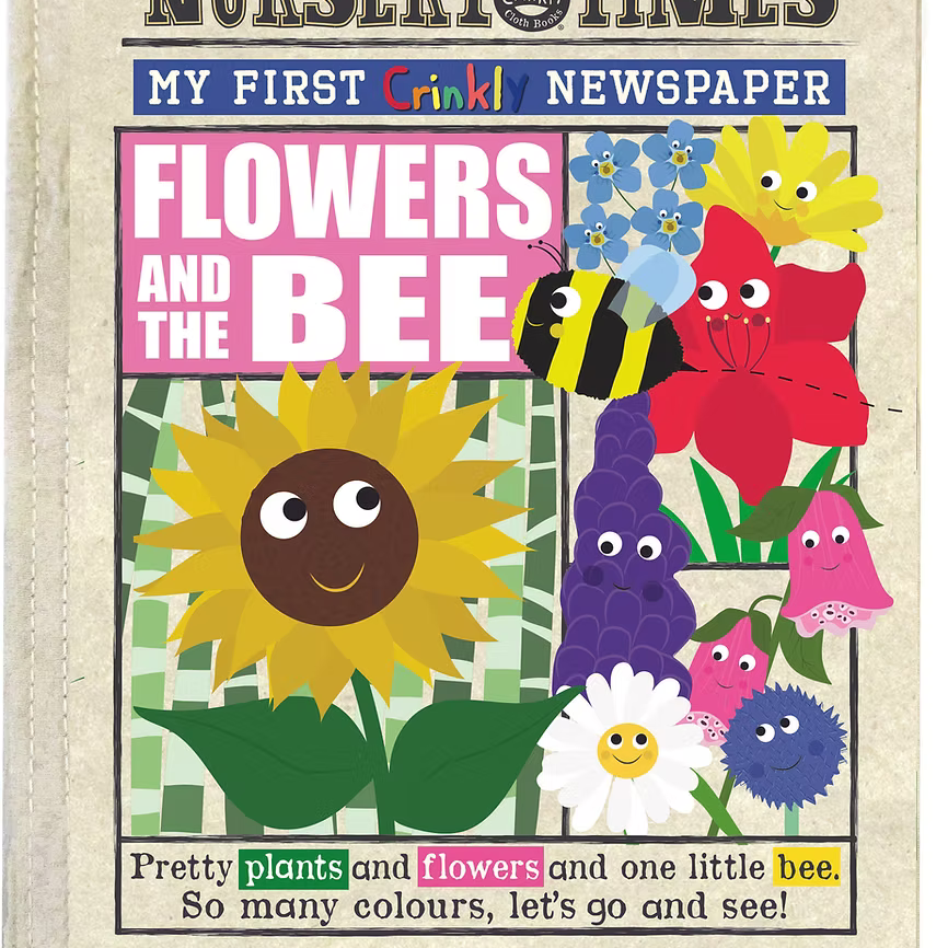 Jo & Nic's Crinkly Cloth Books - Flowers and the Bee