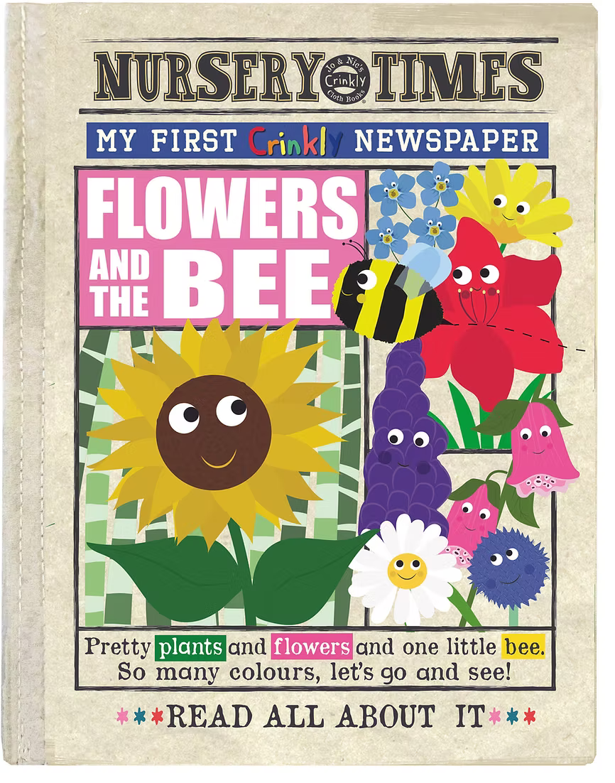 Jo & Nic's Crinkly Cloth Books - Flowers and the Bee