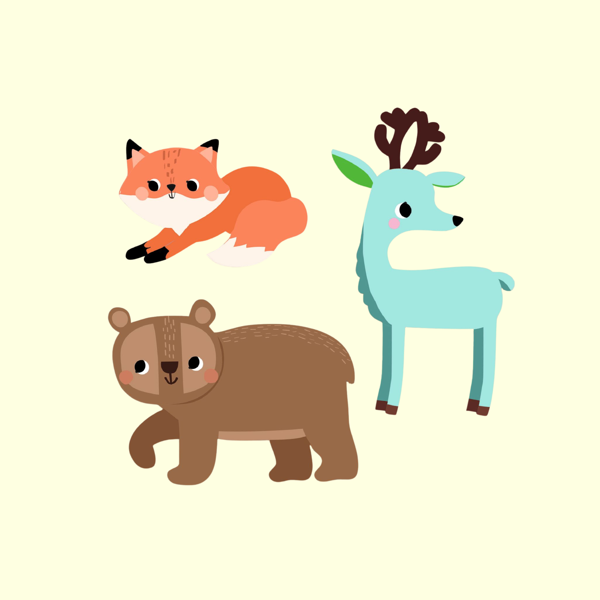 Djeco Big Stickers - Forest Animals