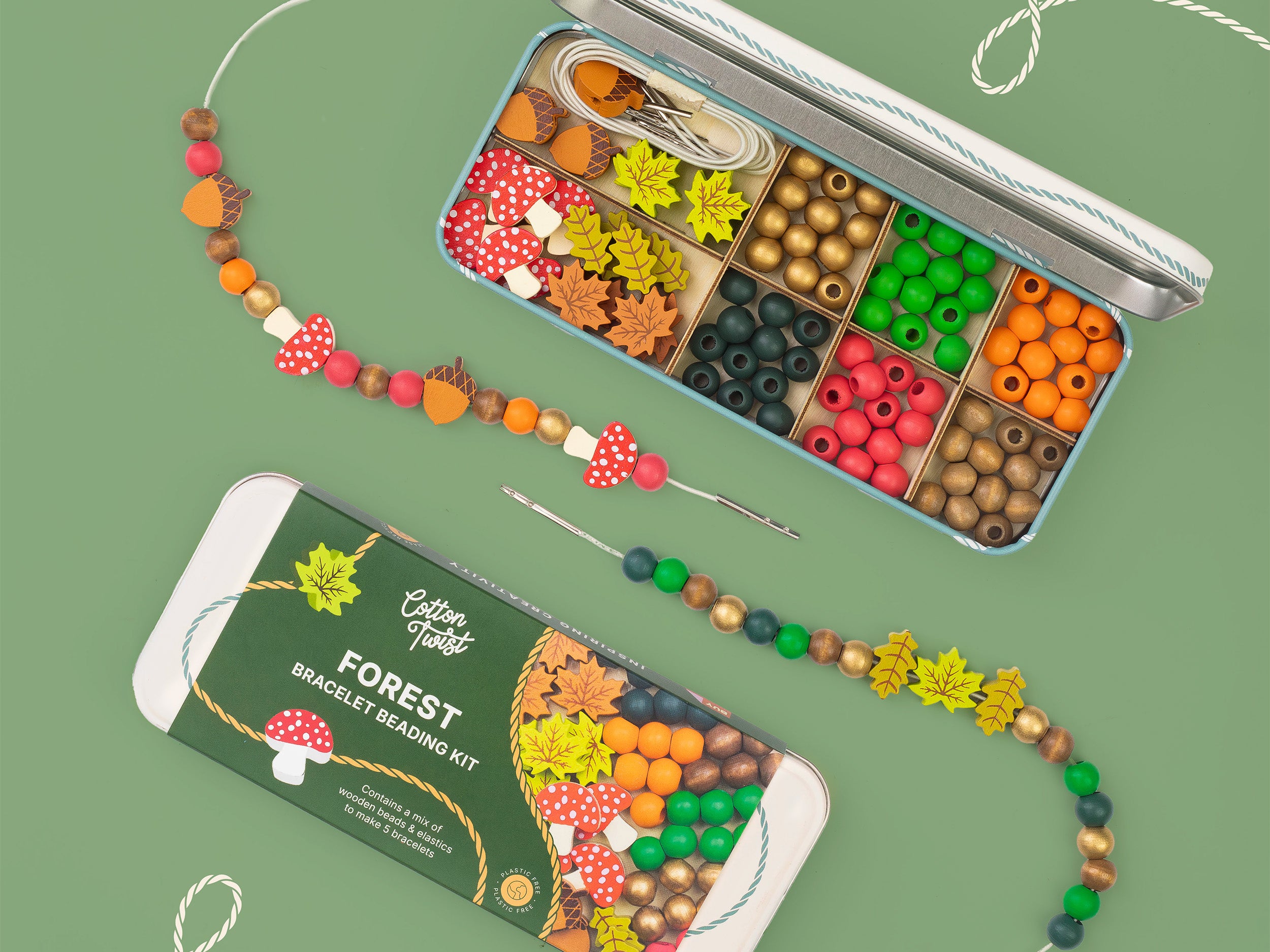 Cotton Twist Forest Bracelet Bead Kit