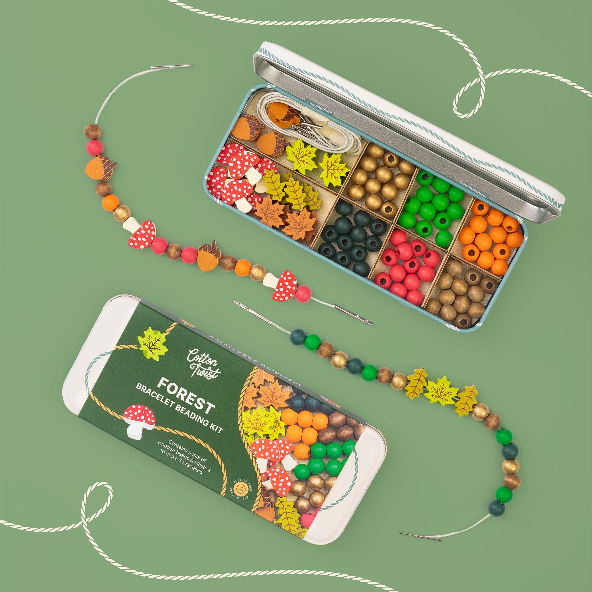 Cotton Twist Forest Bracelet Bead Kit