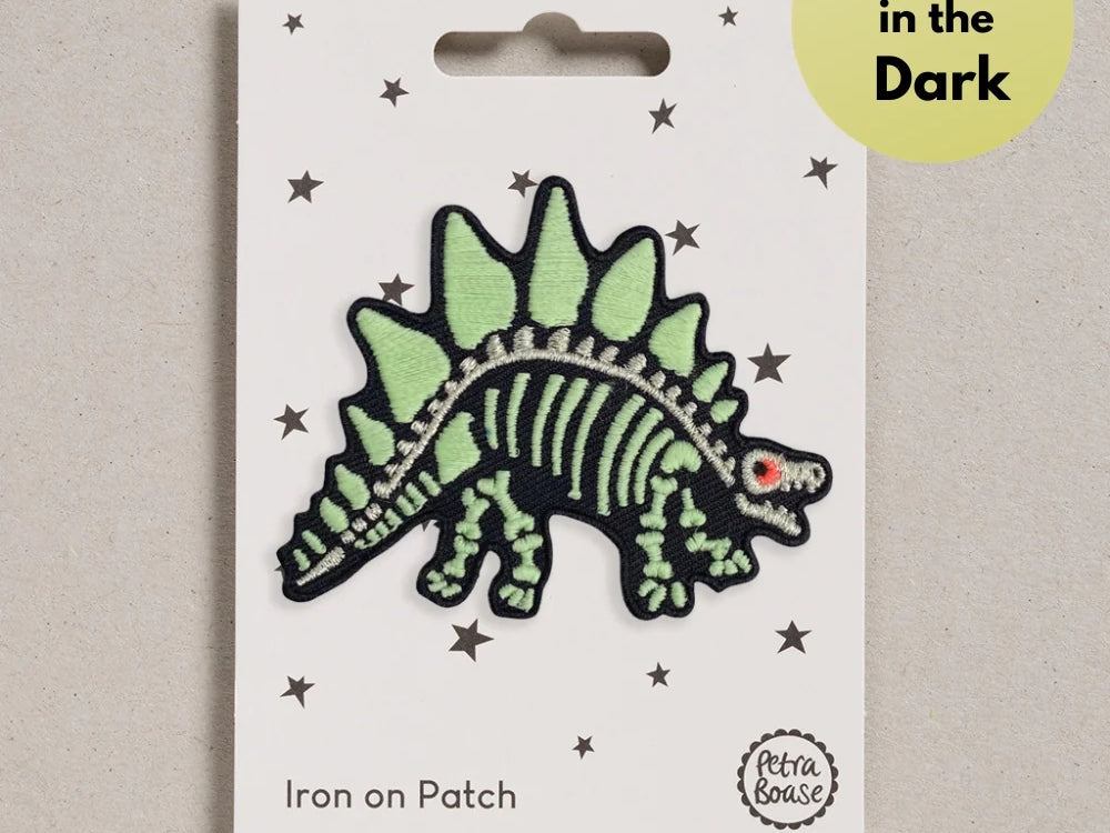 Iron On Patch - Dinosaur Skeleton