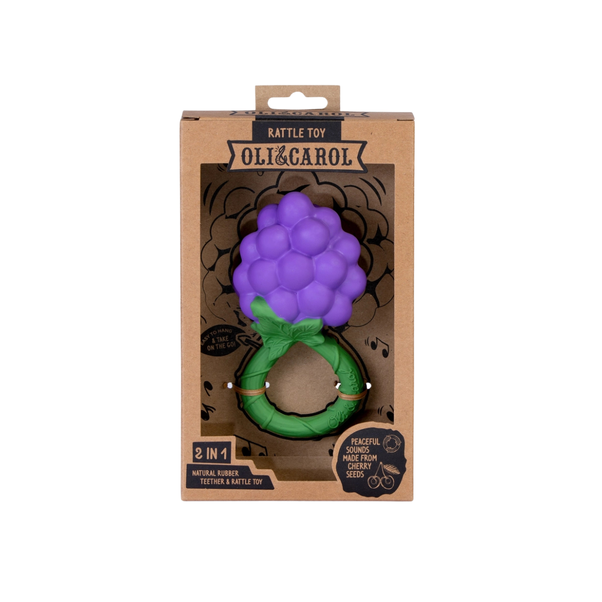 Oli & Carol Grape Rattle Teether Toy