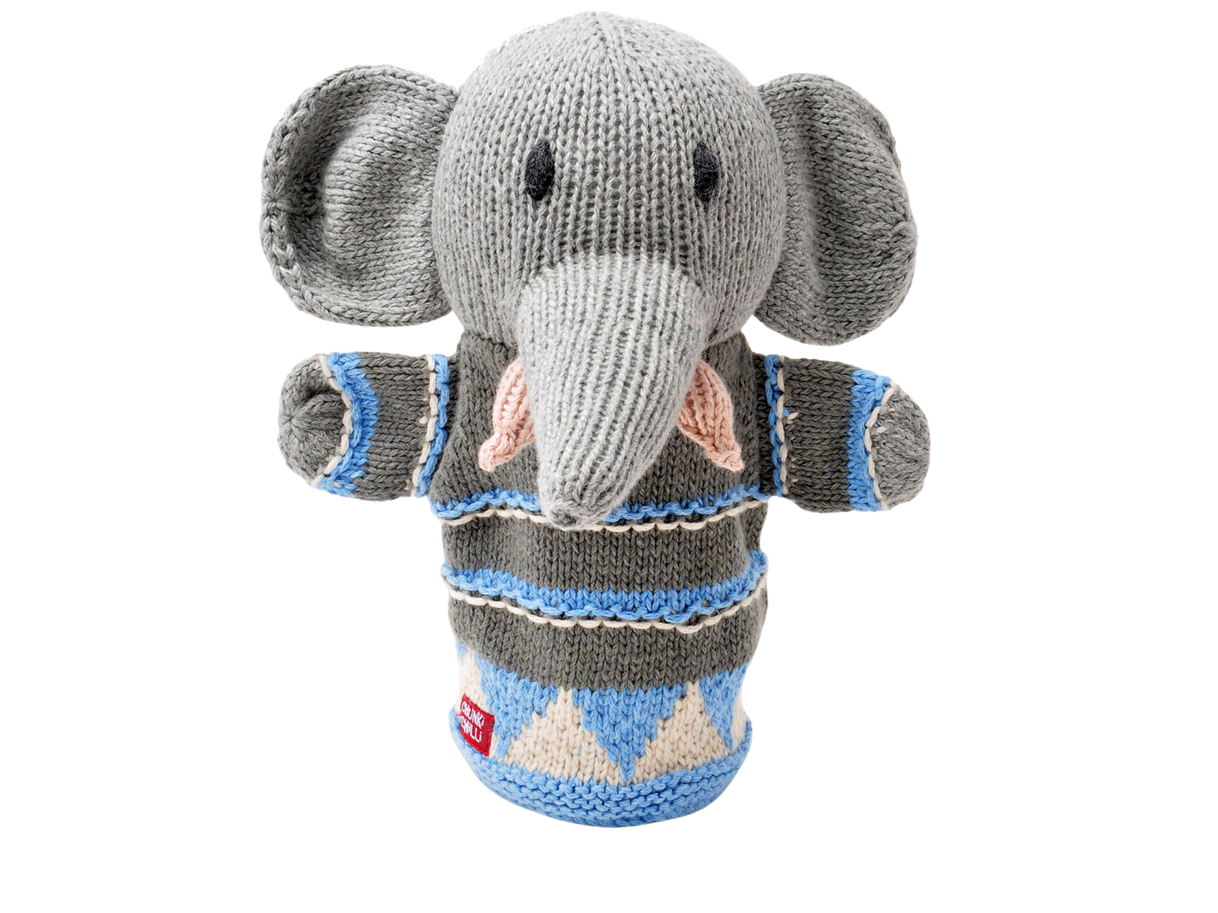 Chunki Chilli Grey Elephant Hand Puppet