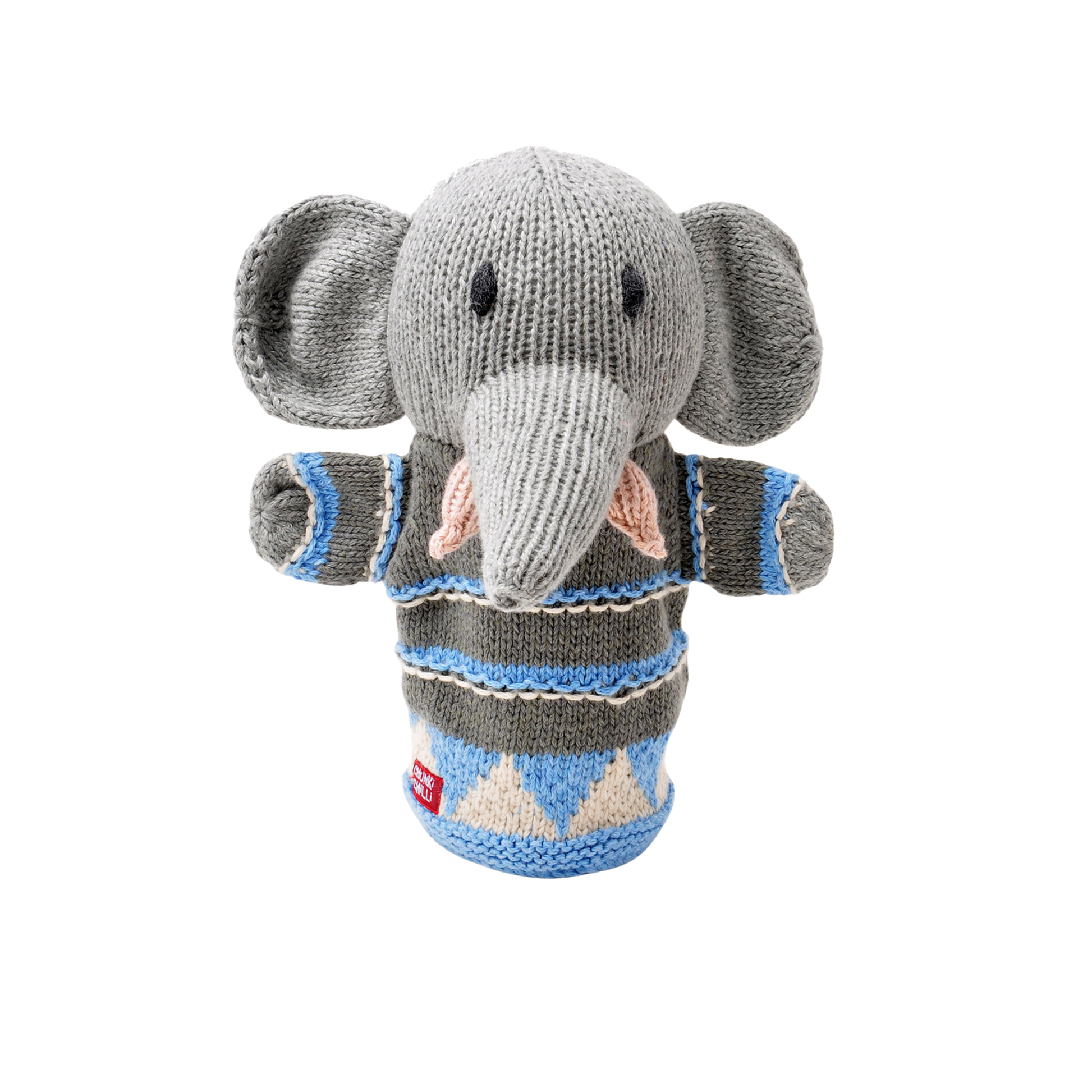 Chunki Chilli Grey Elephant Hand Puppet