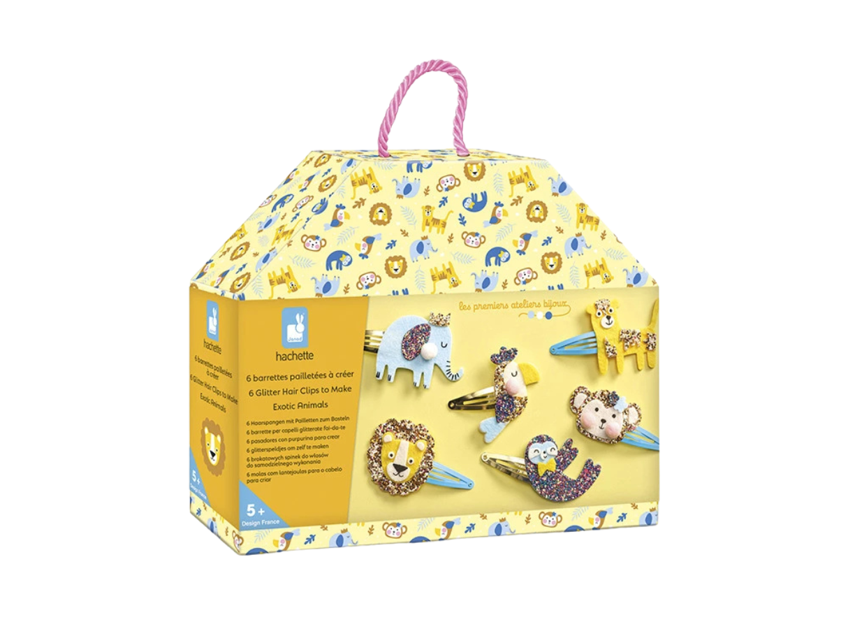 Janod Hair Clip Kit - Exotic Animals